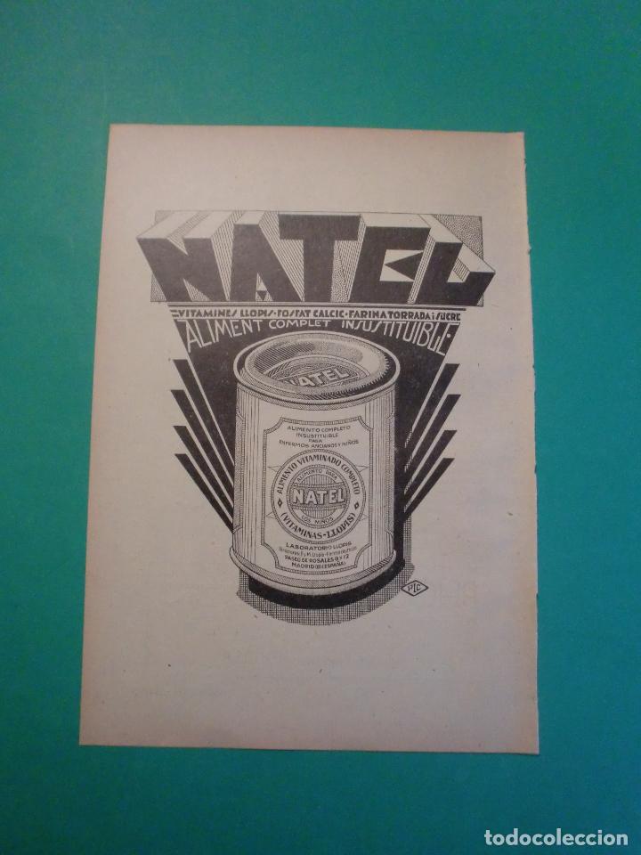 Collecting paper: NATEL ALIMENT COMPLET INSUSTITUIBLE VITAMINES LLOPIS - PHOSCELUL - 1.935