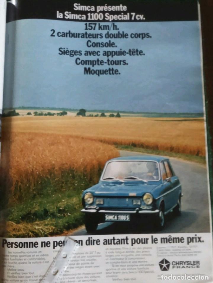 Coleccionismo: Publicidad automovil Simca 1100 S de 1970 Chrysler France