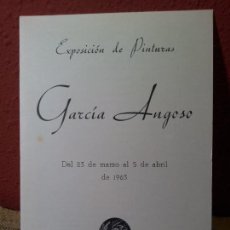 Coleccionismo: DÍPTICO INVITACION EXPOSICION GARCIA ANGOSO SALA ROVIRA BARCELONA, 1963--