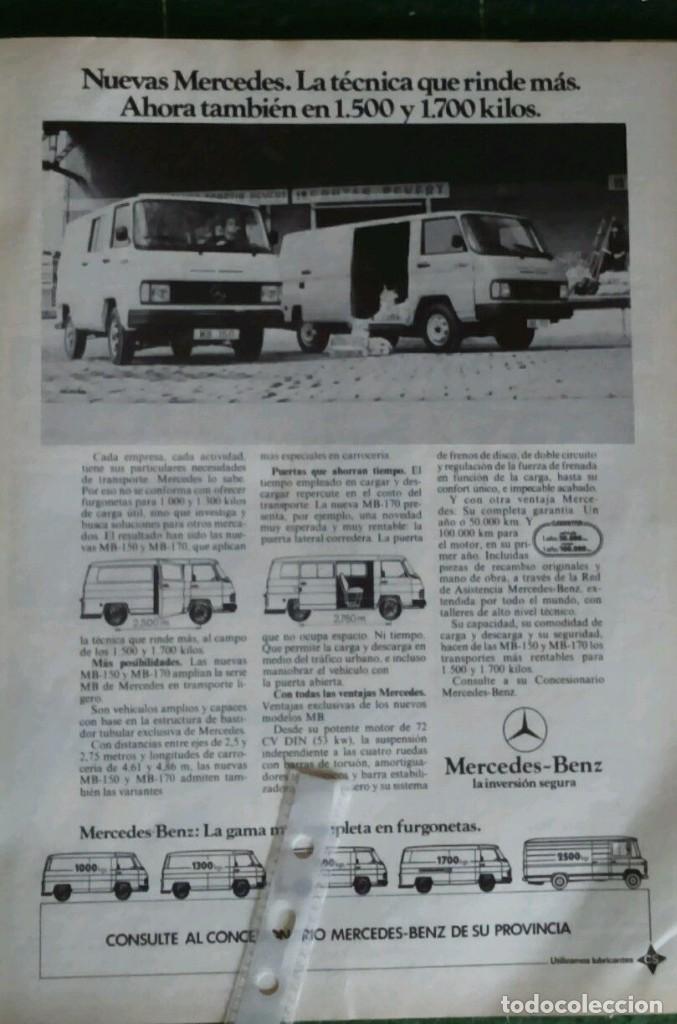Coleccionismo: Publicidad Furgoneta Mercedes-Benz de 1981