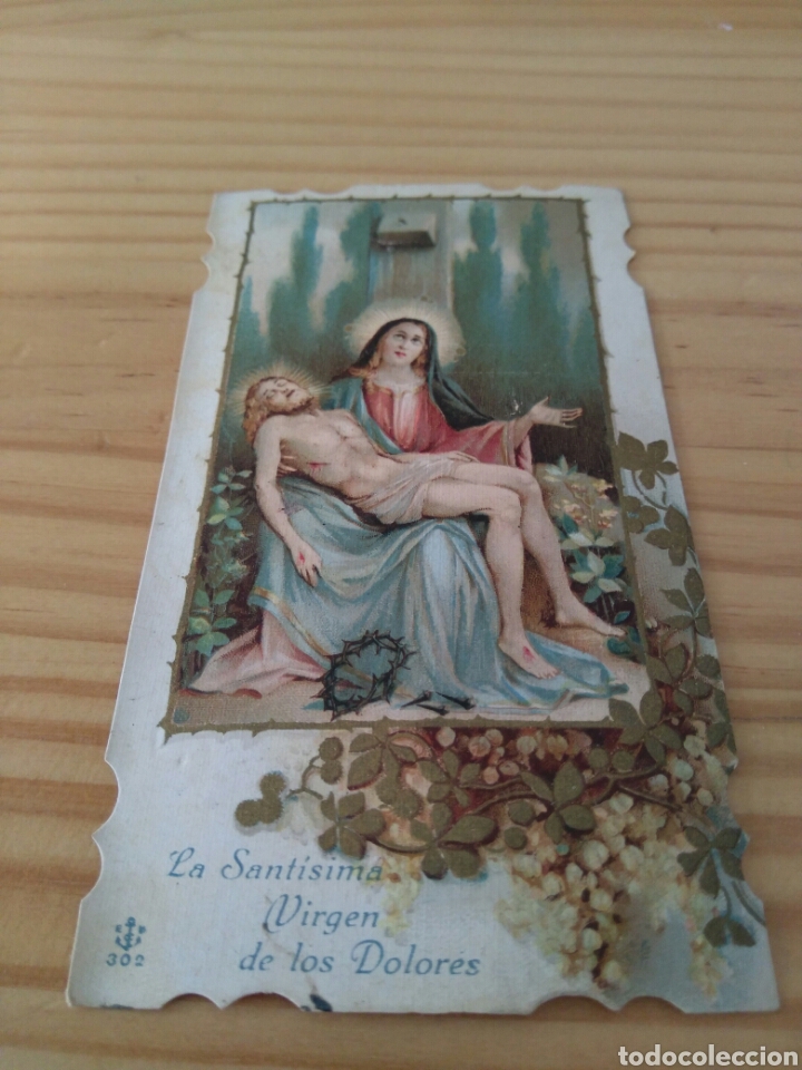 Coleccionismo: Estampa Santisima Virgen de los Dolores. Numero 302. A&ntilde;os 20. Purificaci&oacute;n Corral Lopez.