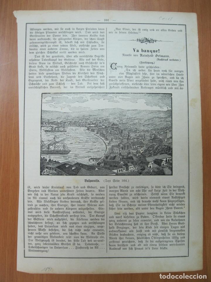 Coleccionismo: Vista de la ciudad y puerto de Valpara&iacute;so (Chile, Am&eacute;rica), 1891