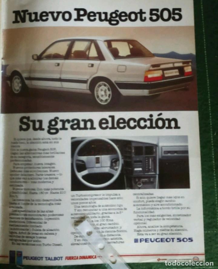 Coleccionismo: Publicidad automovil Peugeot 505 de 1985