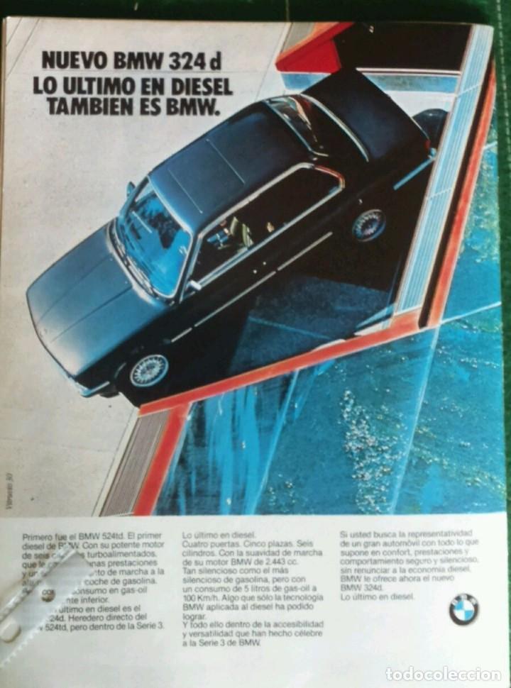 Coleccionismo: Publicidad automovil Bmw 324 D de 1985