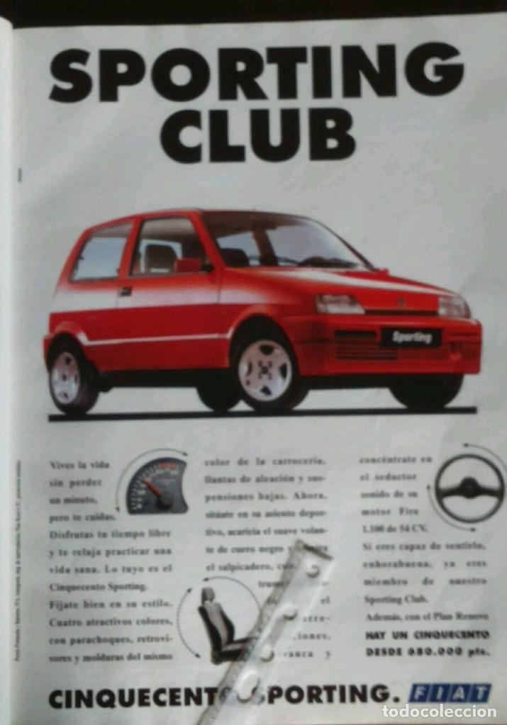 Coleccionismo: Publicidad automovil Fiat Cinquecento Sporting club de 1994