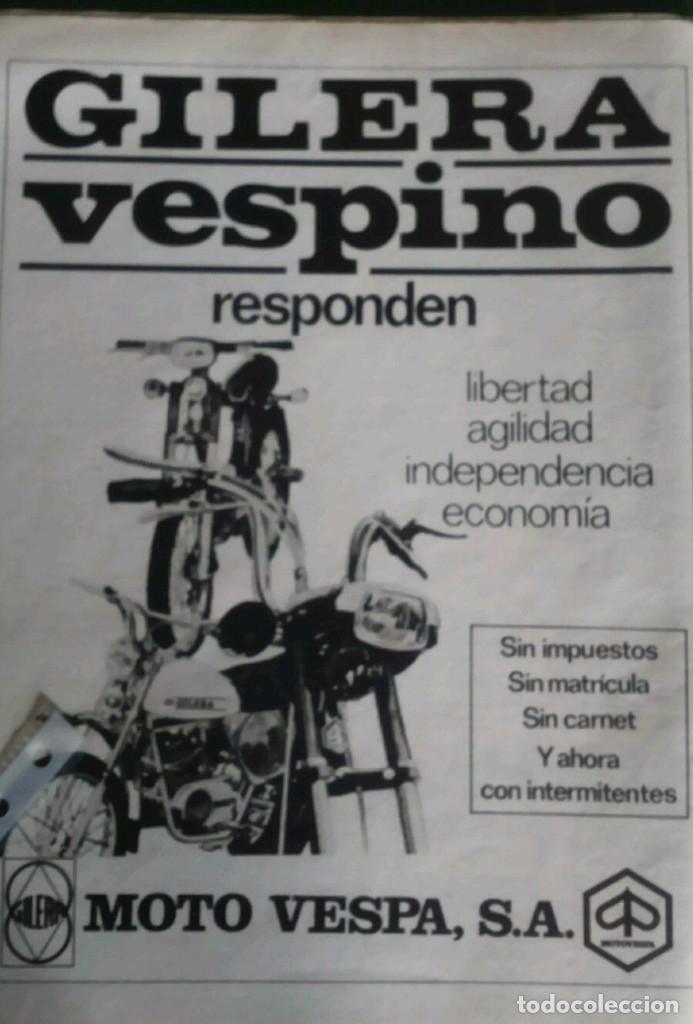 Coleccionismo: Publicidad Ciclomotor Vespino Gilera de Motos Vespa de 1977