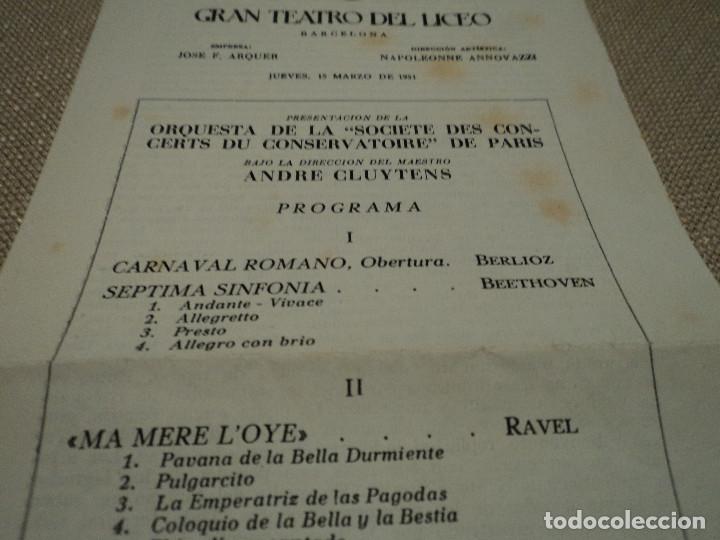 Collezionismo: gran teatro del liceo barcelona andre cluytens septima sinfonia beethoven 1951