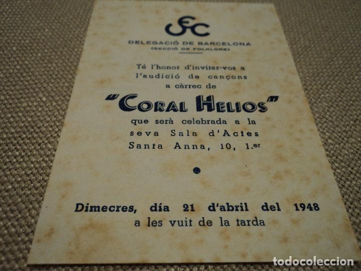 Collezionismo: unio excursionista de catalu&ntilde;a coral helios 1948