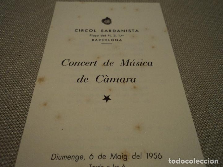 Collezionismo: concert de musica de camara en el circol sardanista a carrec del trio fluvia 1956