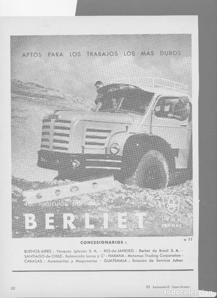 Coleccionismo: Publicidad camion Berliet de 1957