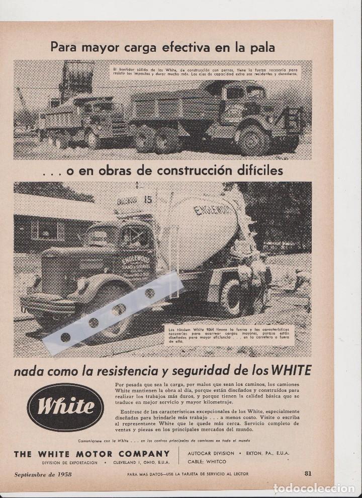 Coleccionismo: Publicidad camion americano White de 1958