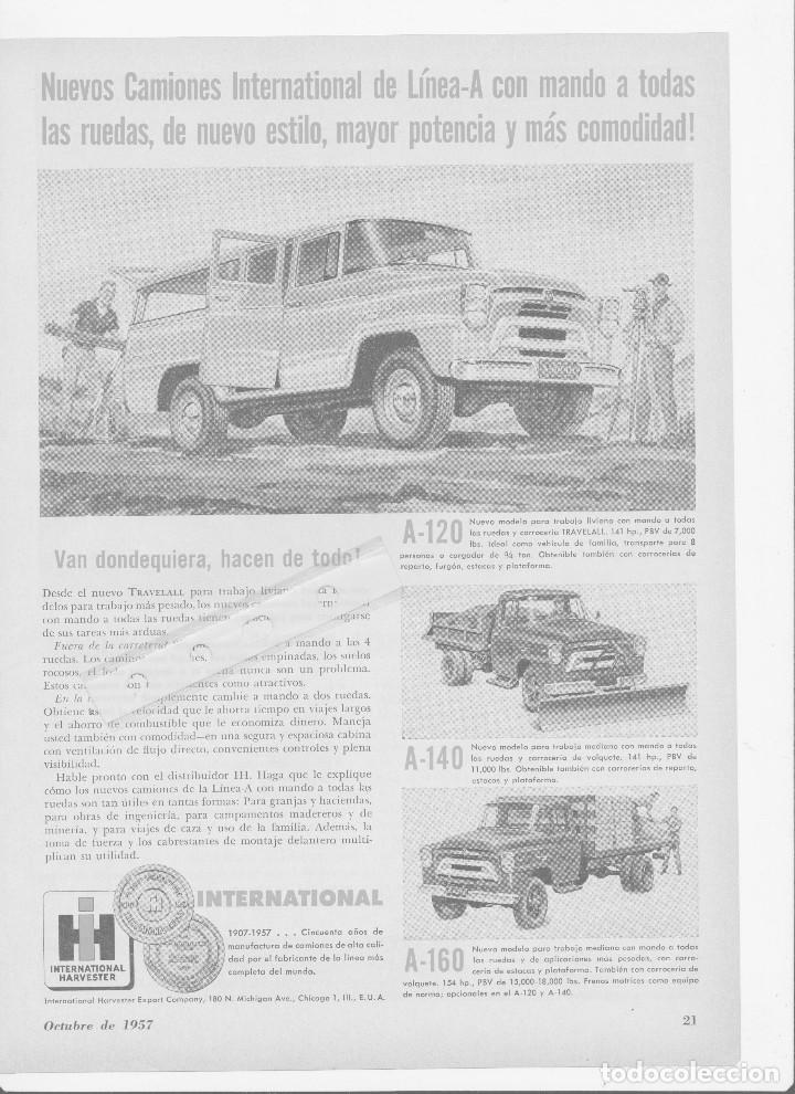 Coleccionismo: Publicidad Camiones International de 1957