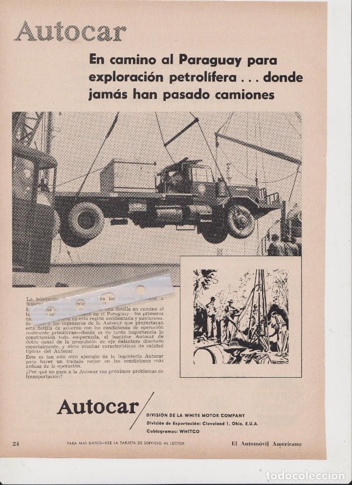 Collectionnisme: Publicidad camion americano Autocar de 1958