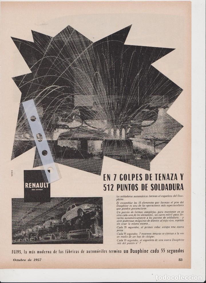 Coleccionismo: Publicidad Automovil Renault Dauphine de 1957