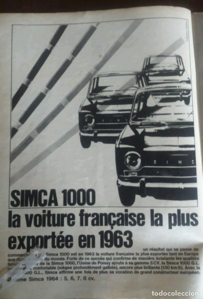 Coleccionismo: Publicidad Automovil Simca 1000 de 1964