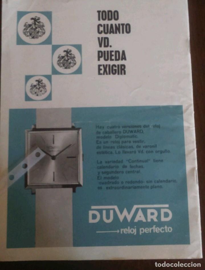 Coleccionismo: Publicidad Reloj Duward de 1965 - Foto 1