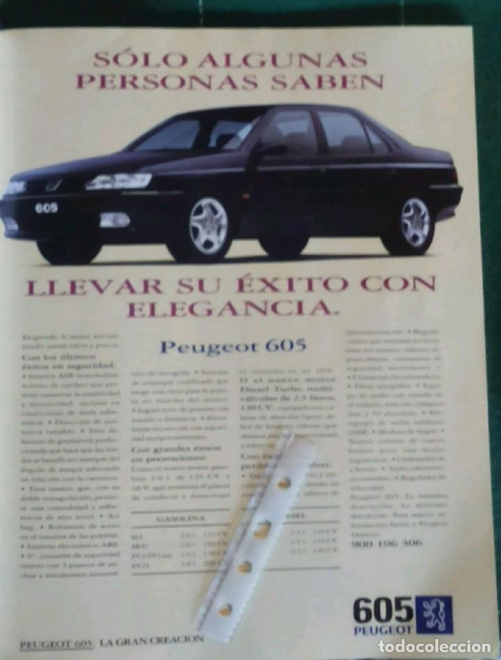 Coleccionismo: Publicidad automovil Peugeot 605 de 1994