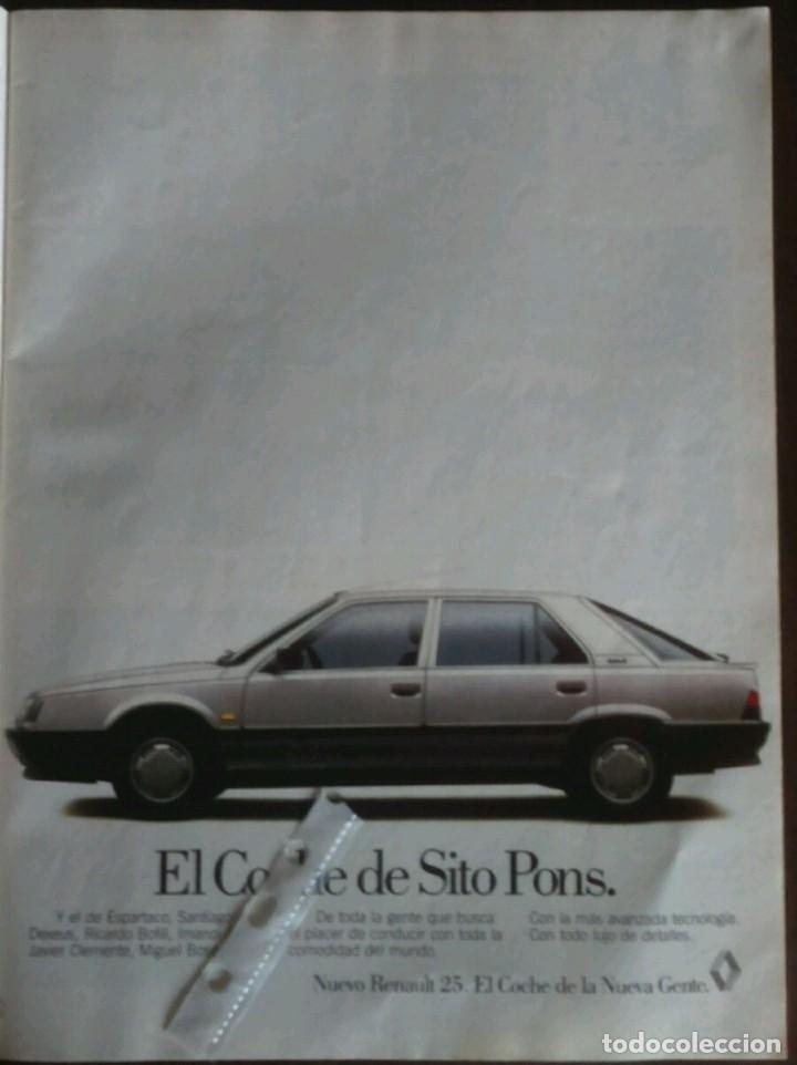 Coleccionismo: Publicidad automovil Renault 25 de 1988