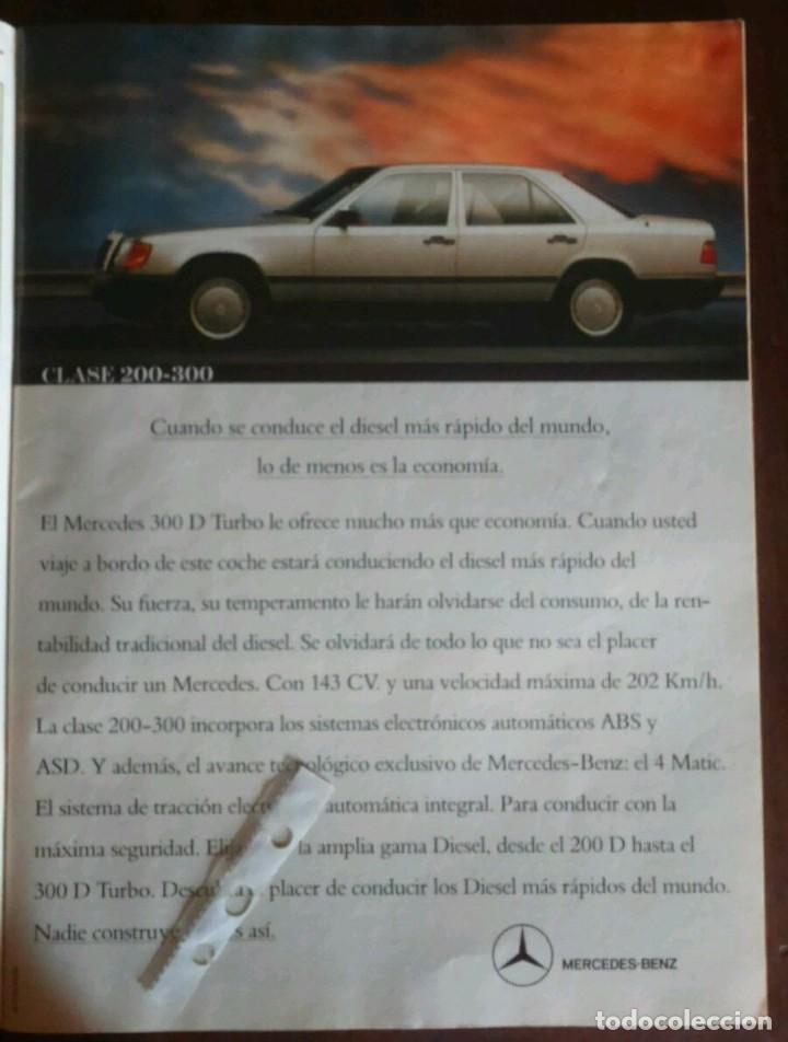 Coleccionismo: Publicidad automovil Mercedes-Benz 300 D de 1988