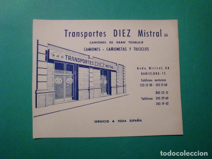 Coleccionismo: TRANSPORTES DIEZ MISTRAL 66 CAMIONES CAMIONETAS Y TRICICLOS BARCELONA - 1.967