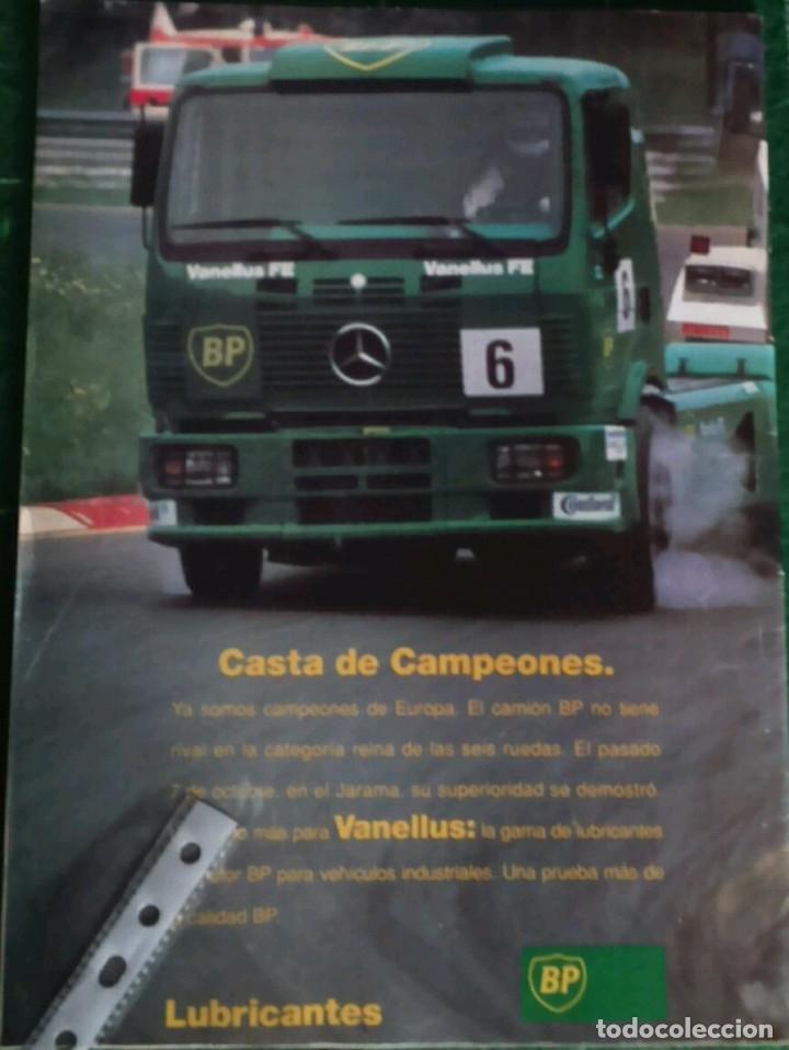Coleccionismo: Publicidad aceite BP y camion truck Mercedes-Benz Carreras de 1990