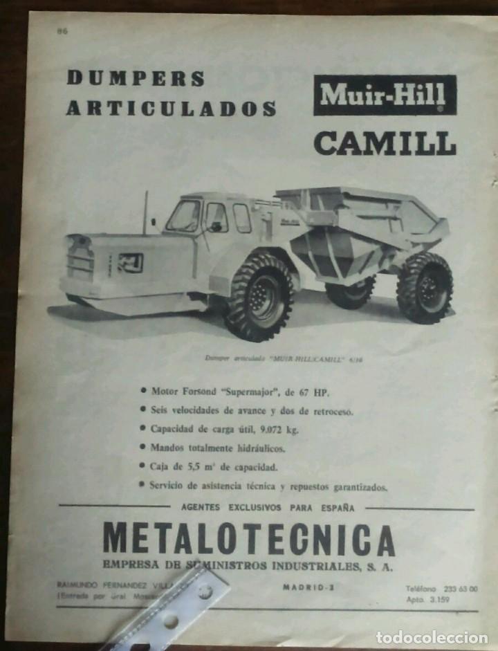 Coleccionismo: Publicidad camion truck dumpers articulado Muir Hill Camill a&ntilde;os 60