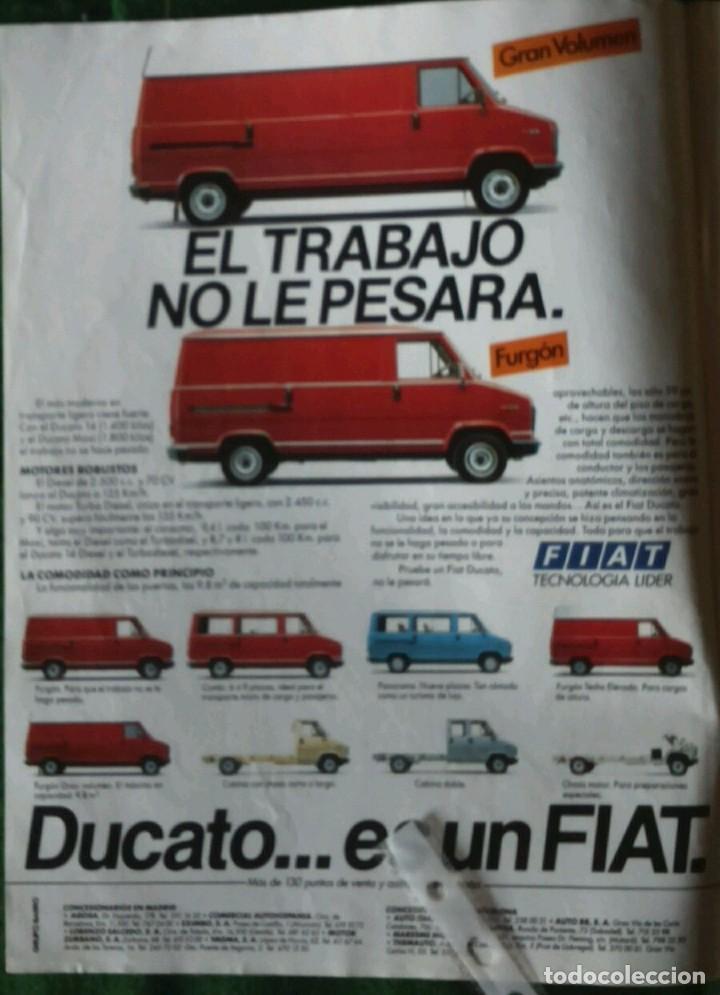 Coleccionismo: Publicidad Furgoneta Fiat Ducato de 1986