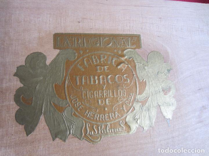 Coleccionismo: ANTIGUA CAJA DE TABACO - LA REGIONAL - Foto 7