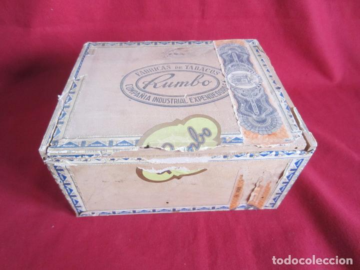 Coleccionismo: ANTIGUA CAJA DE TABACO - RUMBO - Foto 1
