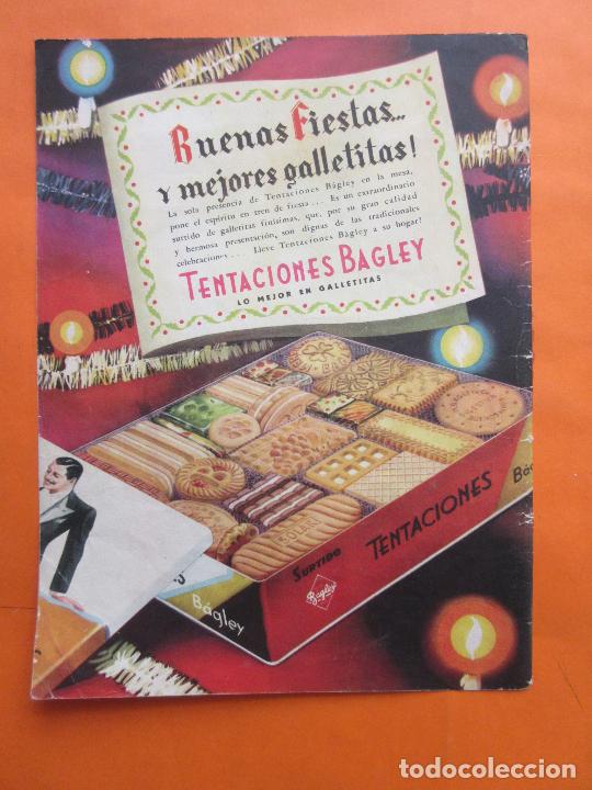 Coleccionismo: PUBLICIDAD 1941 - COLECCION COMIDAS - GALLETAS TENTACIONES BAGLEY - ARGENTINA