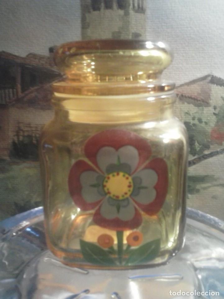 Coleccionismo: TARRO TOPACIO - FLORES . - Foto 1