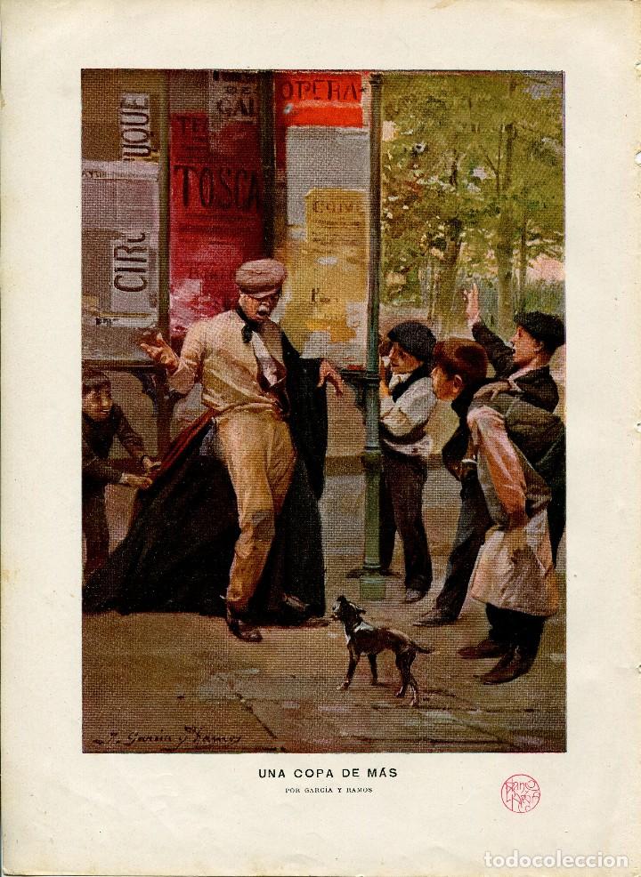 Coleccionismo: LAMINA-- UNA COPA DE M&Aacute;S.---A&Ntilde;O 1902