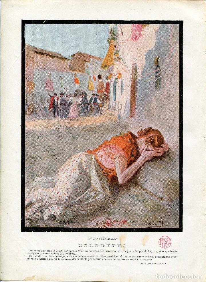 Coleccionismo: LAMINA-- DOLORETES---A&Ntilde;O 1902 - Foto 1