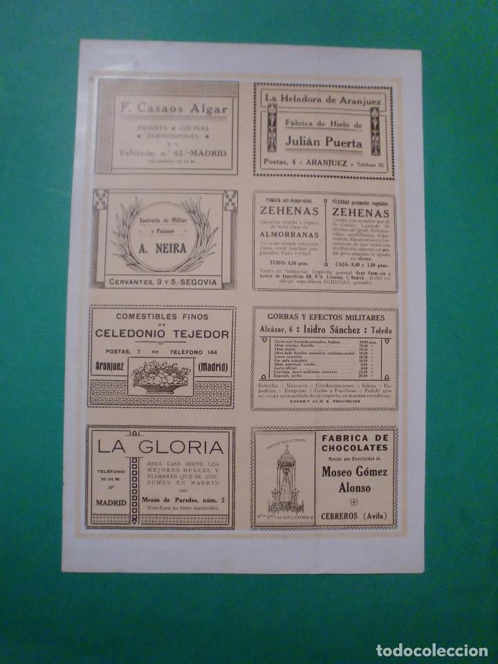 Coleccionismo: CHOCOLATES CEBREROS AVILA - SASTRERIA MILITAR A. NEIRA SEGOVIA - GORRAS Y EFECTOS MILITARES TOLEDO