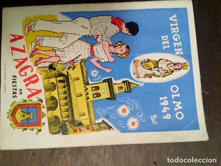 Coleccionismo: azagra 1949 programa fiestas - Foto 1