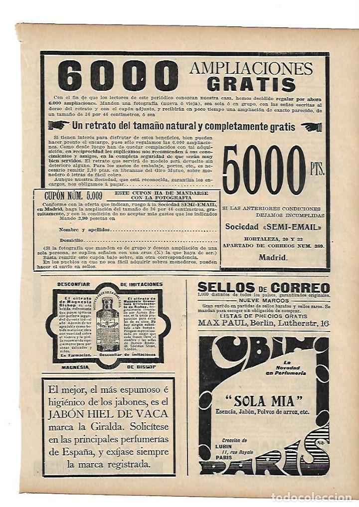 Coleccionismo: A&Ntilde;O 1910 RECORTE PRENSA PUBLICIDAD MAGNESIA BISHOP JABON HIEL DE VACA LA GIRALDA JOSE REQUENA LUZ