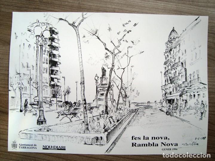 Coleccionismo: Lamina rambla nova tarragona 1994 - ajuntament i nou diari - tama&ntilde;o 29,5x21 cm.