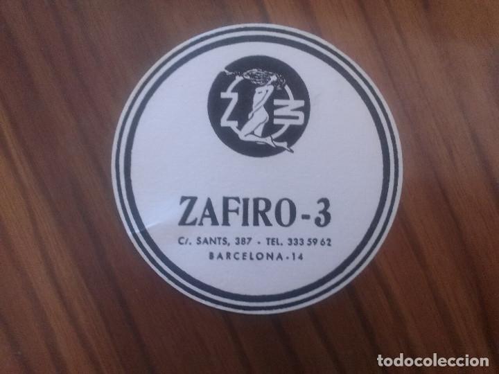 Colecionismo: POSAVASOS. ZAFIRO 3. BARCELONA. DESAPARECIDA. MADRID. DE CART&Oacute;N. BUEN ESTADO. RARO