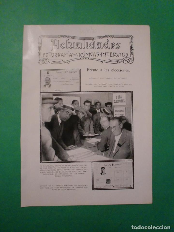 Coleccionismo: BARCELONA FRENTE A LAS ELECCIONES - VALIOSO LEGADO AL MUSEO DEL PRADO - 31/8/1930