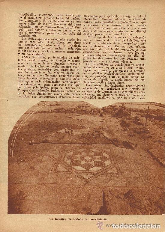 Coleccionismo: * SEVILLA * Una Pompeya espa&ntilde;ola: Las excavaciones en It&aacute;lica / por Jos&eacute; Andr&eacute;s V&aacute;zquez - 1935