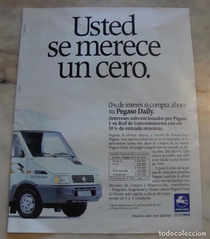 Coleccionismo: (TC-12) HOJA REVISTA PUBLICIDAD PEGASO DAILY