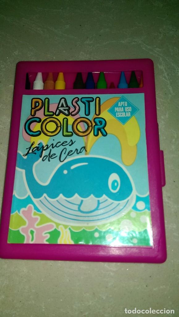 Coleccionismo: CAJA 12 L&Aacute;PICES DE CERA &laquo;PLASTICOLOR&raquo; - Foto 1
