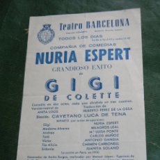 Coleccionismo: PROGRAMA GIGI DE NURIA ESPERT EN EL TEATRO BARCELONA 1959