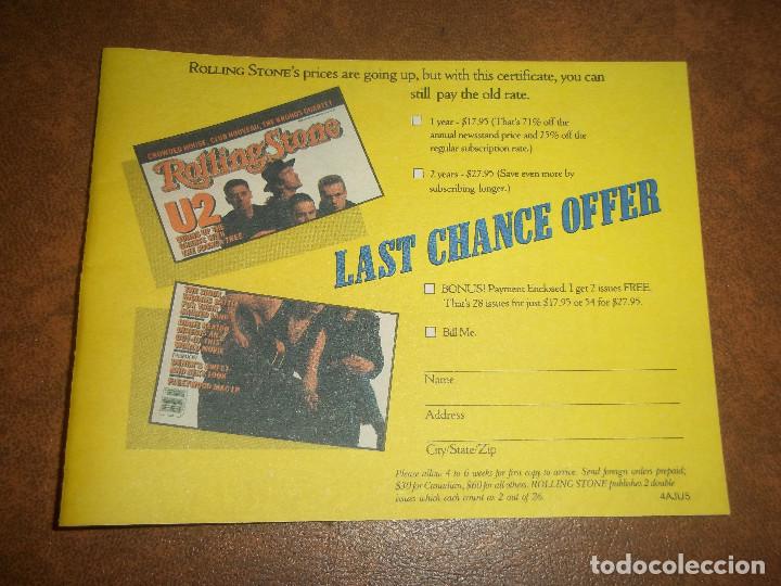 Coleccionismo: ANTIGUO ANUNCIO ROLLING STONE PARA MANDAR POR CORREO ESPECIAL COLECCIONISTAS