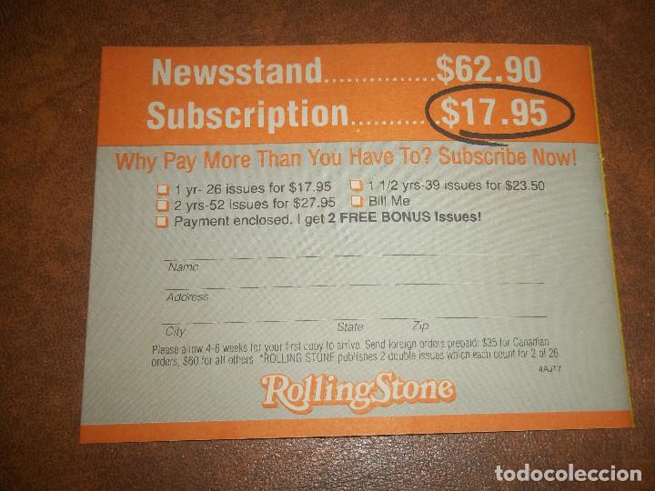 Coleccionismo: ANTIGUO ANUNCIO ROLLING STONE PARA MANDAR POR CORREO ESPECIAL COLECCIONISTAS