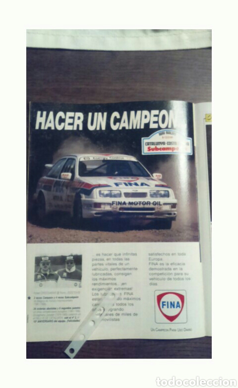 Collezionismo: Publicidad lubricantes Fina y Ford Sierra de 1989