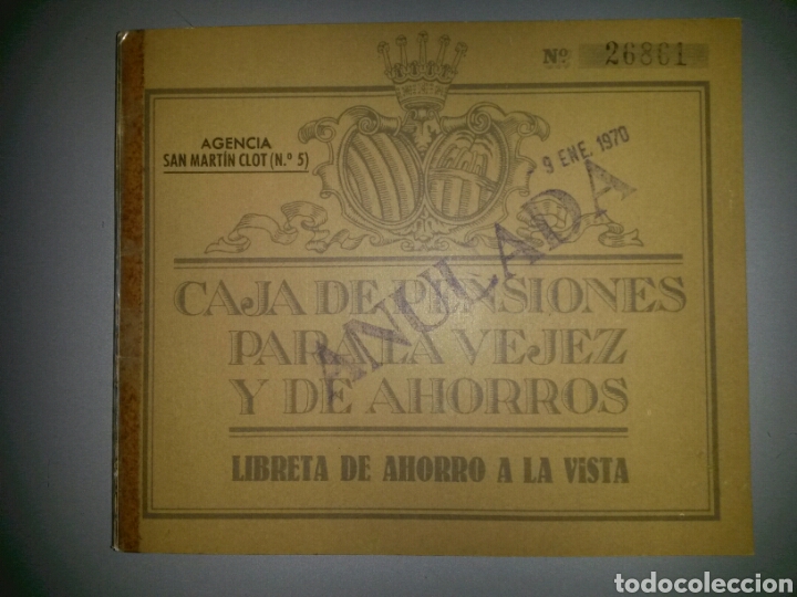 Sammeln: libreta de ahorro a la vista caja de pensiones para la vejez 1967