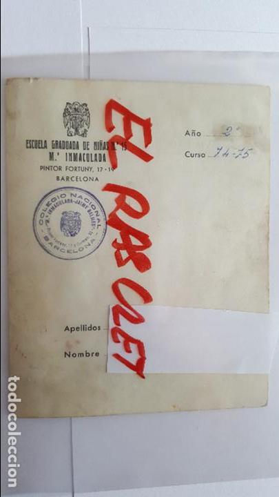 Collectionnisme: ANTIGUA  CARTILLA   DE NOTAS  ESCUELA  GRADUADA DE NI&Ntilde;AS N&ordm; .15  M&ordf;  INMACULADA - BARCELONA-