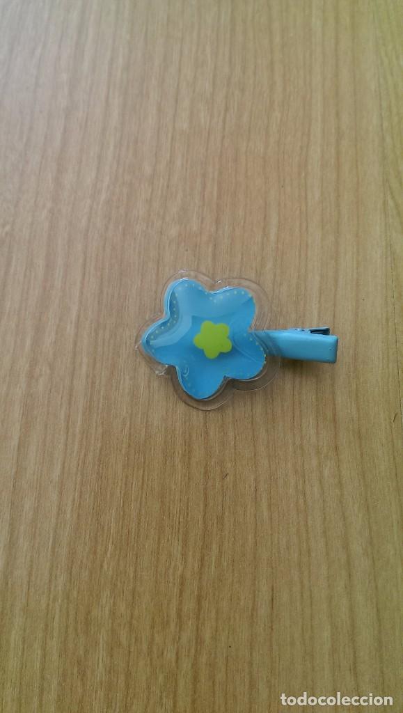 Coleccionismo: ACCESORIOS PELO-ANTIGUO PASADOR FLOR AZUL