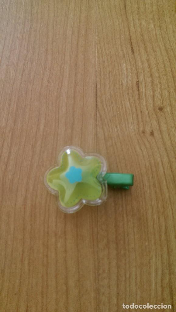 Coleccionismo: ACCESORIOS PELO-ANTIGUO PASADOR FLOR VERDE
